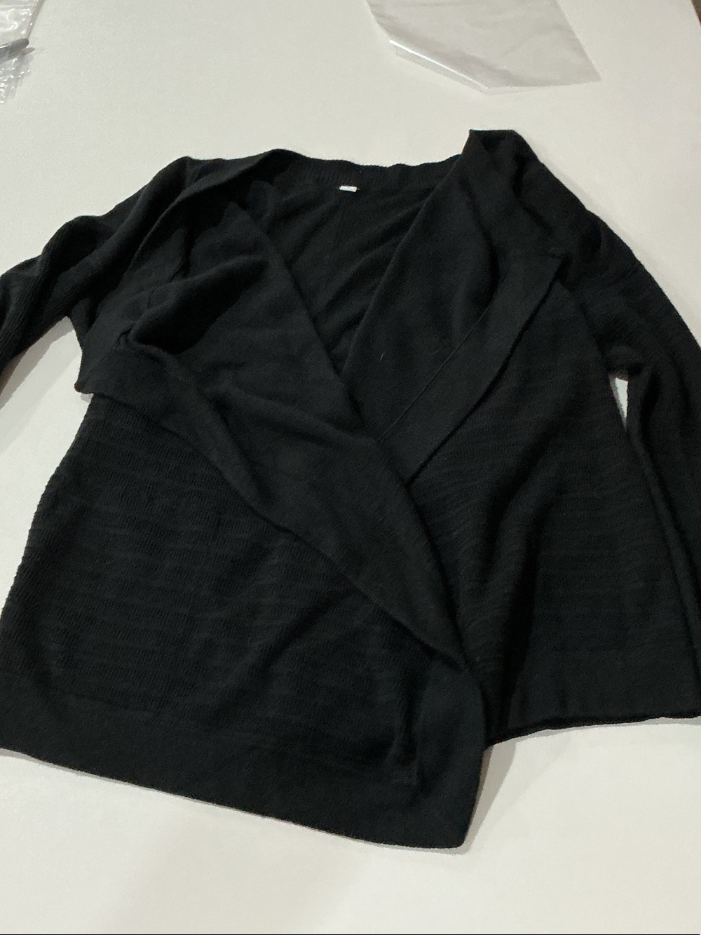 Source Unknown Black Open-Front Women's Cardigan